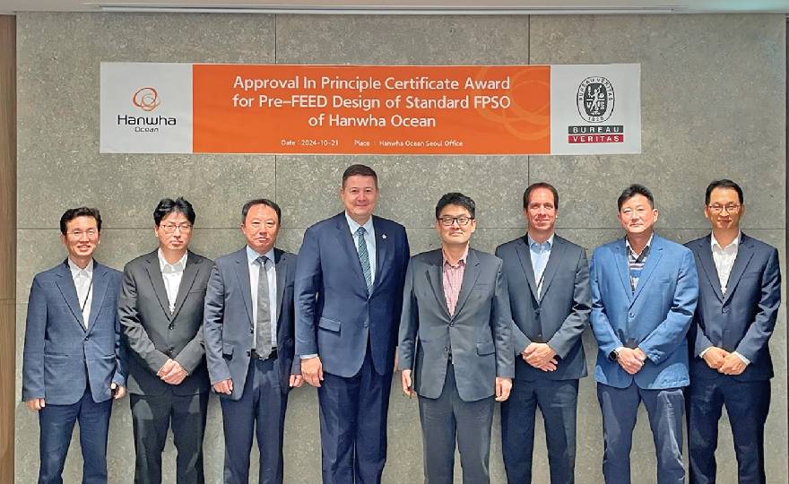 Hanwha Ocean Standard FPSO design receives Approval in Principle from Bureau Veritas